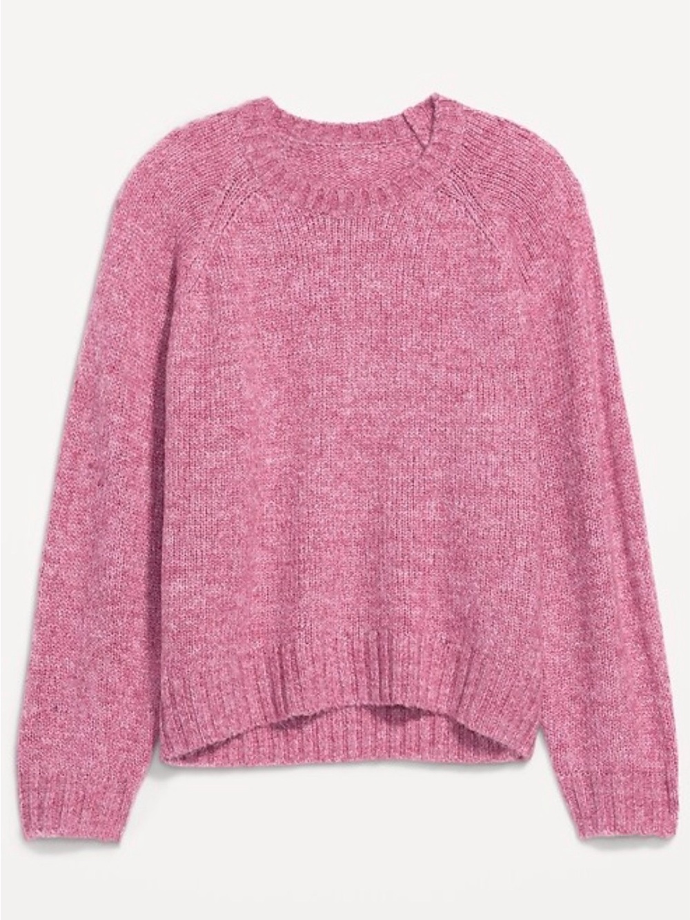 Old Navy Heathered Pink Crewneck Sweater